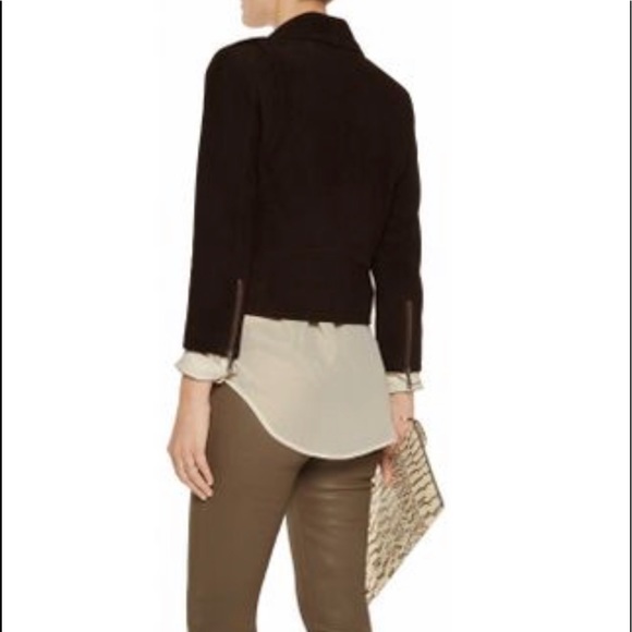 ⛔️❌ S O L D ❌⛔️ Rebecca Mincoff Wes Suede Jacket Dark Brown Size M - Picture 3 of 12